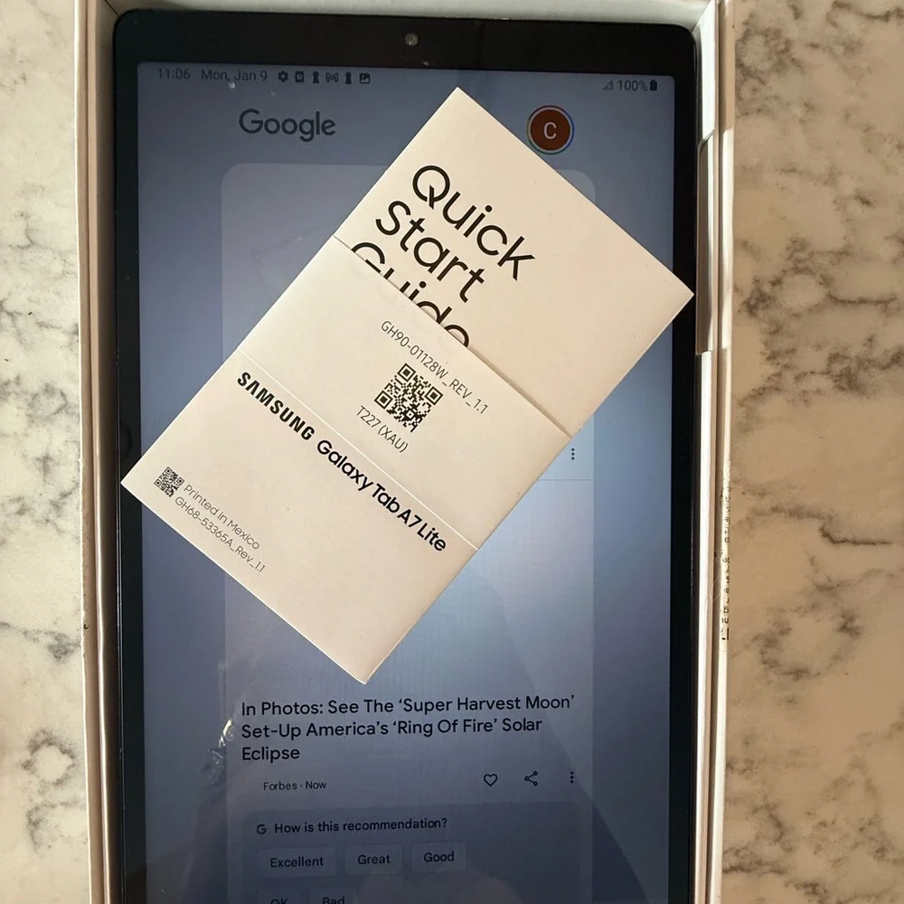 Samsung Galaxy A7 Lite Tablet.
